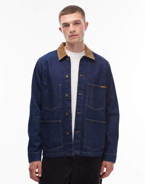 Tommy Hilfiger chore jacket with contrast collar in indigo - view 1