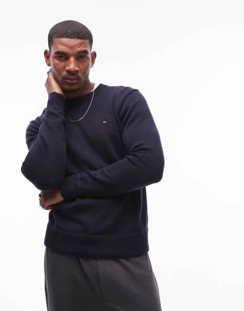 Tommy Hilfiger chunky knit jumper in navy - view 1