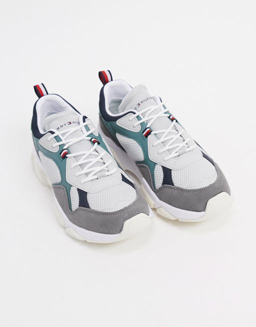 Tommy Hilfiger chunky runner trainers in grey | ASOS
