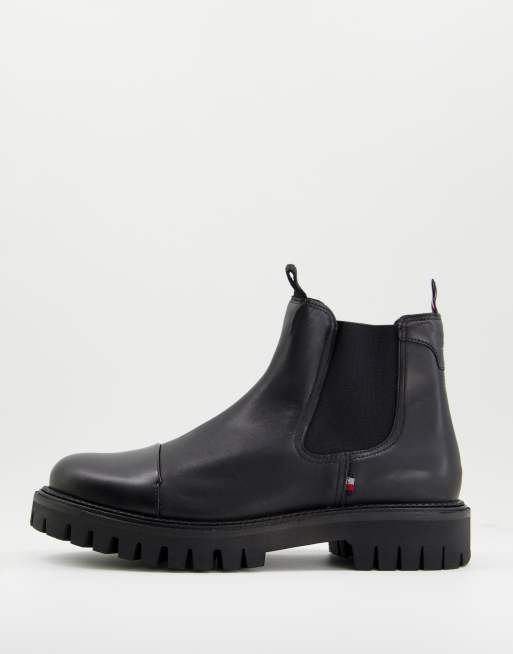 Tommy hilfiger hot sale chunky chelsea boots