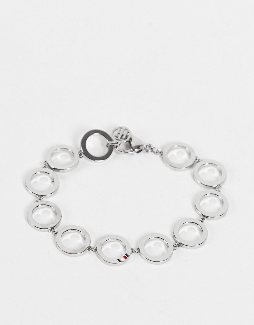 Tommy Hilfiger circle link bracelet in silver