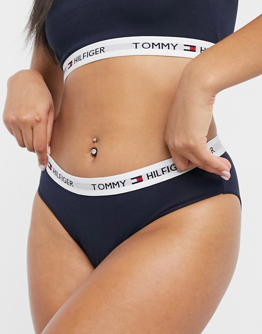 Tommy Hilfiger classic cotton lounge bikini in navy