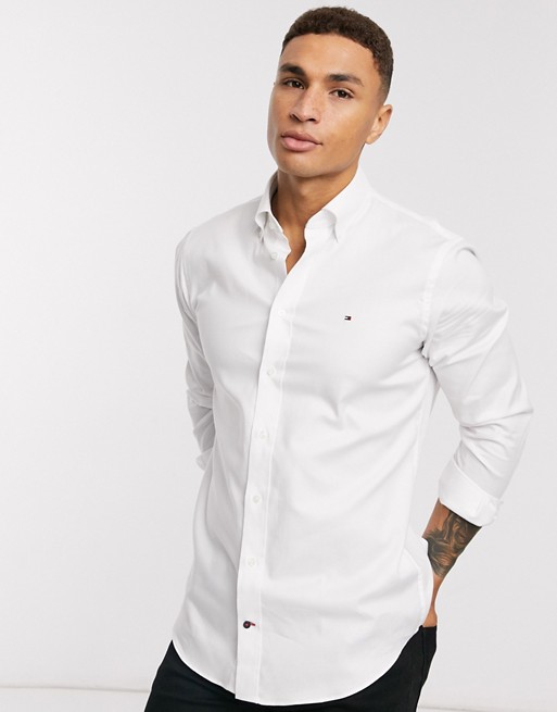 Tommy hilfiger classic dobby button down long sleeve shirt