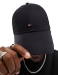 [Tommy Hilfiger] Tommy Hilfiger classic flag baseball cap in black One Size Black