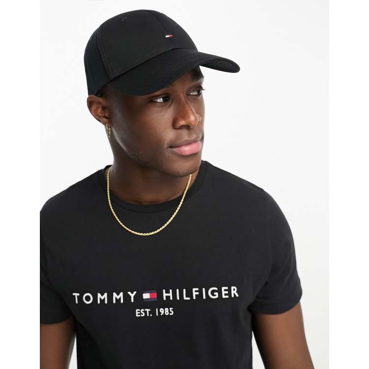 Tommy flag baseball cap in black |