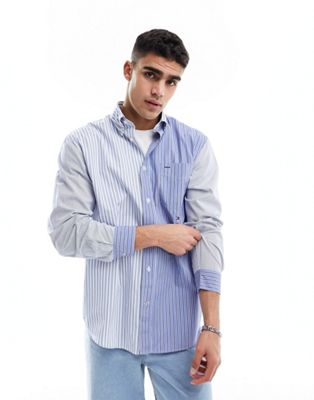 Tommy Hilfiger classic flag blocking shirt in blue - ASOS Price Checker