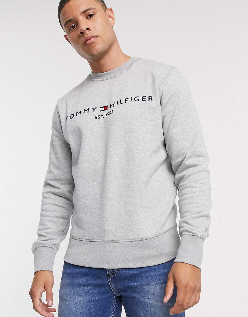 Tommy Hilfiger – Classic – Grå sweatshirt med logga