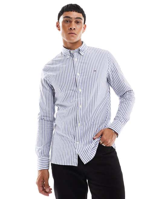 Tommy Hilfiger – Classic – Koszula popelinowa o dopasowanym kroju w niebieskie paski