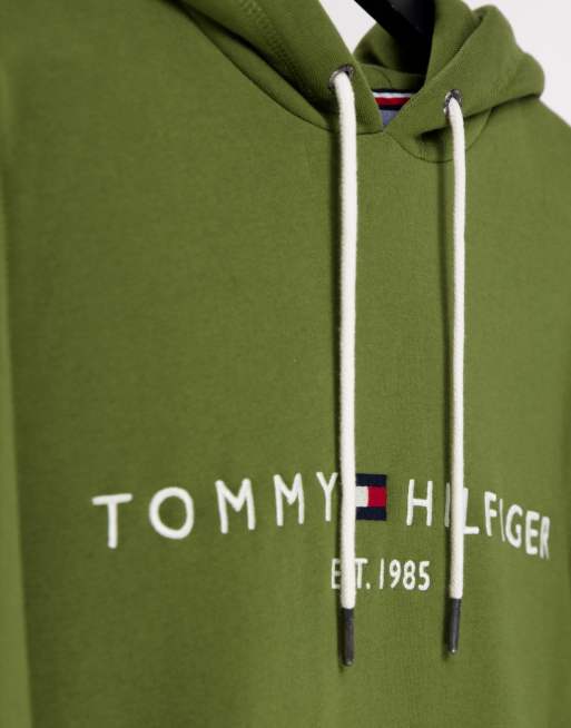 Dark green tommy hilfiger hoodie new arrivals