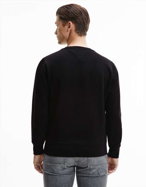 Tommy Hilfiger classic logo sweatshirt in black | ASOS