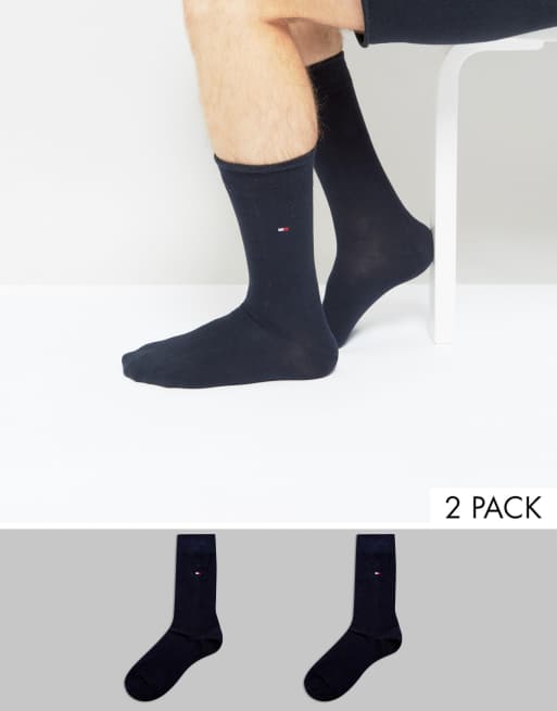 Tommy Hilfiger - Classic - Lot de 2 paires de chaussette - Bleu marine