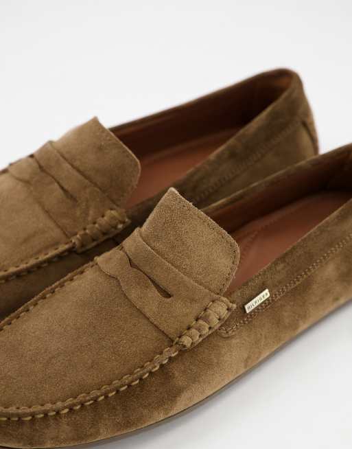 Classic suede penny shop loafers tommy hilfiger