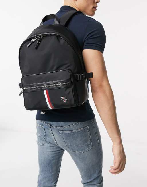 Tommy hilfiger discount black nylon backpack