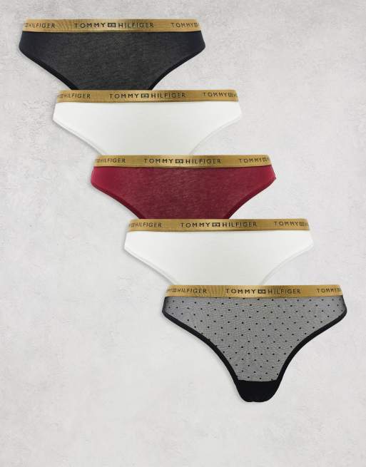 Tommy Hilfiger - Coffret cadeau avec 5 strings à taille griffée - Multicolore