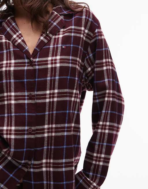 Tommy Hilfiger - Coffret cadeau chemise et bas de pyjama à motif écossais - Rouge, 4 de 4