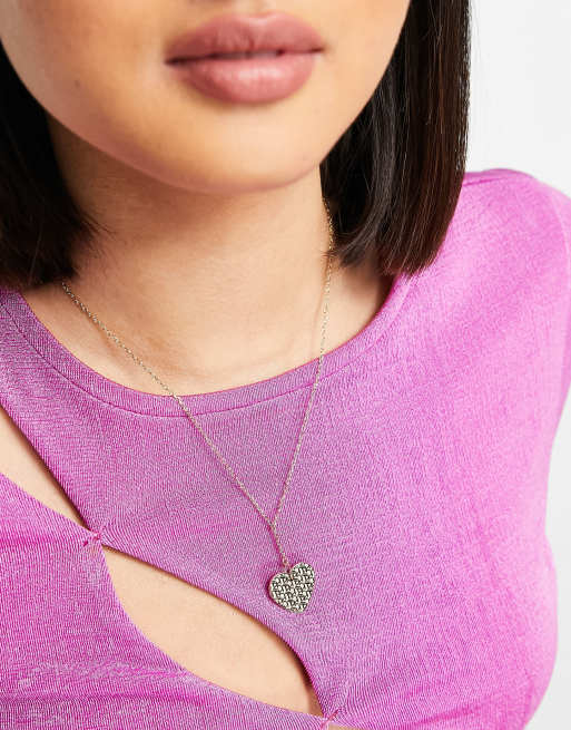Tommy Hilfiger - Collana con ciondolo a cuore color oro