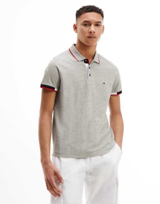 Grey tommy hot sale hilfiger polo