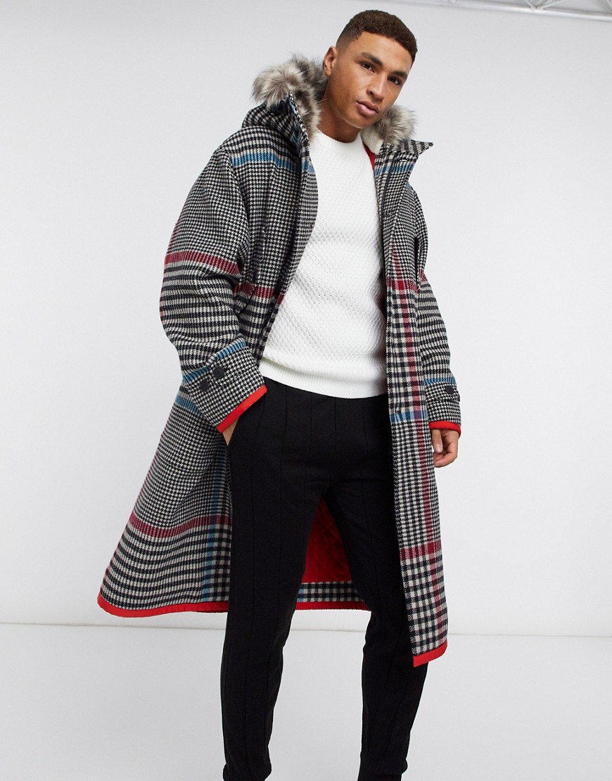 Tommy Hilfiger Collections long hooded coat-Grey
