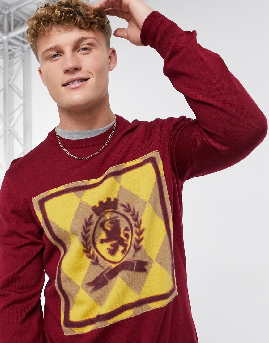 Tommy Hilfiger Collections - Sweater met ruitprint en ronde hals-Rood