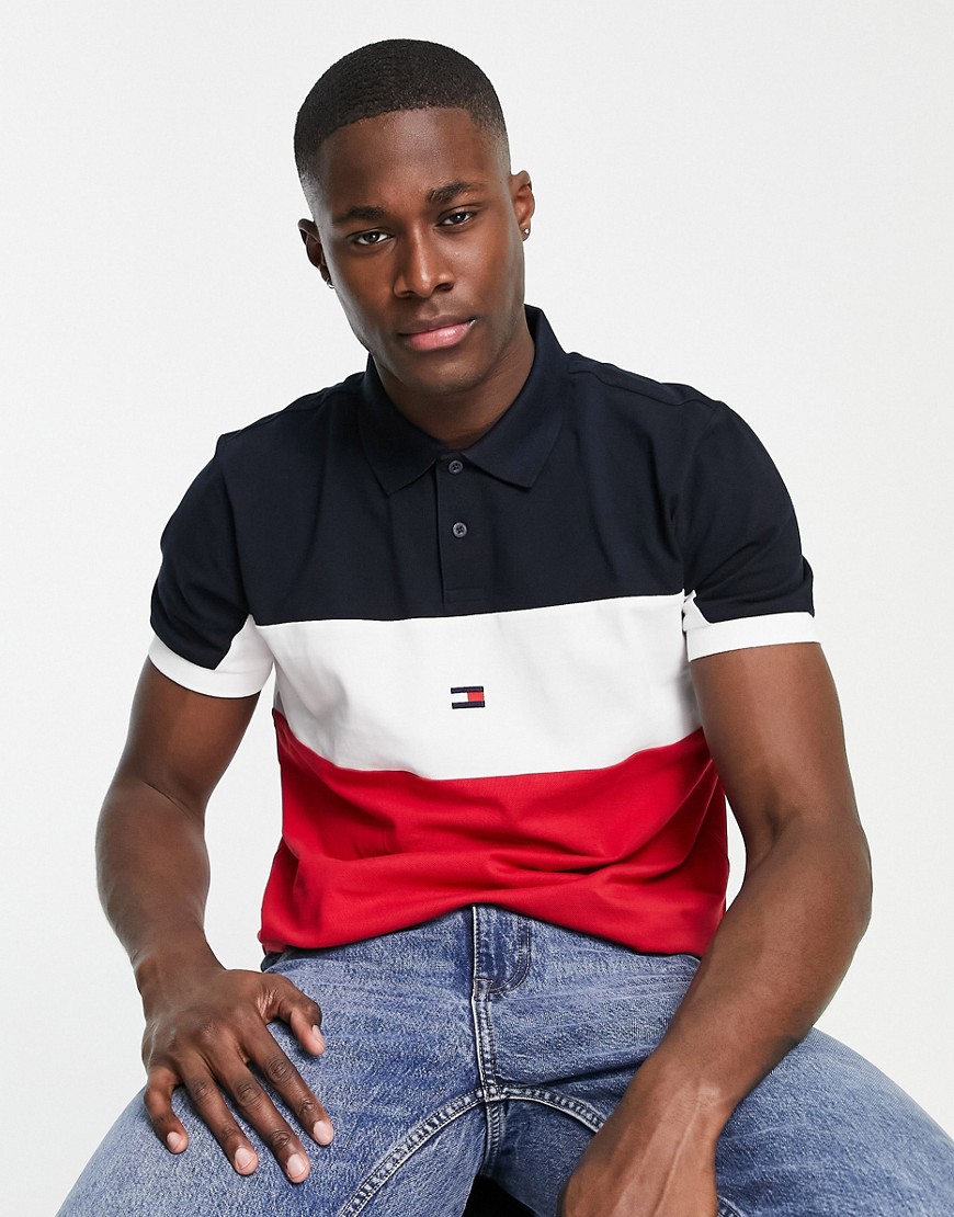 Tommy Hilfiger color block regular fit polo in multi