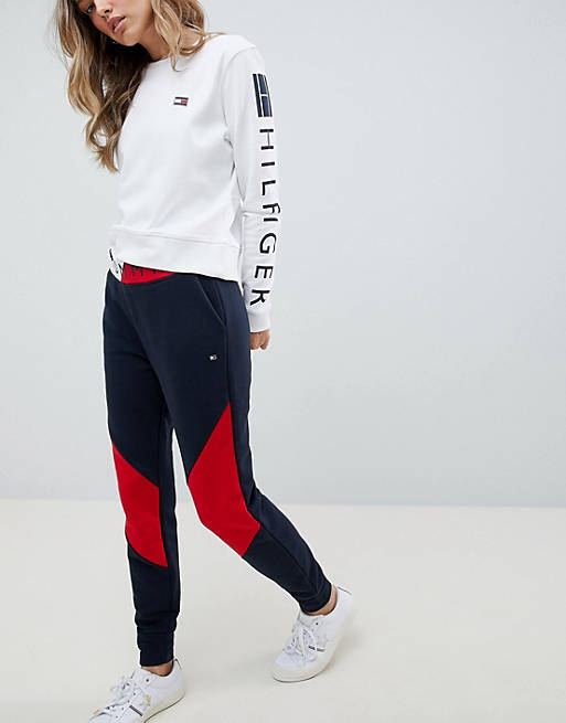 Tommy Hilfiger Colour Block Joggers With Logo Waistband