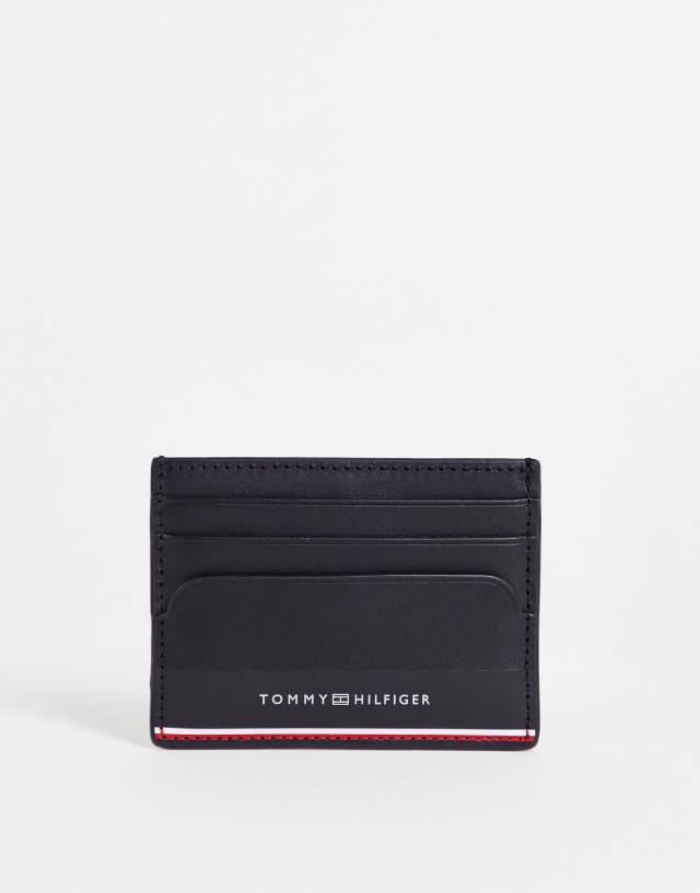 Tommy Hilfiger commuter leather cardholder in navy