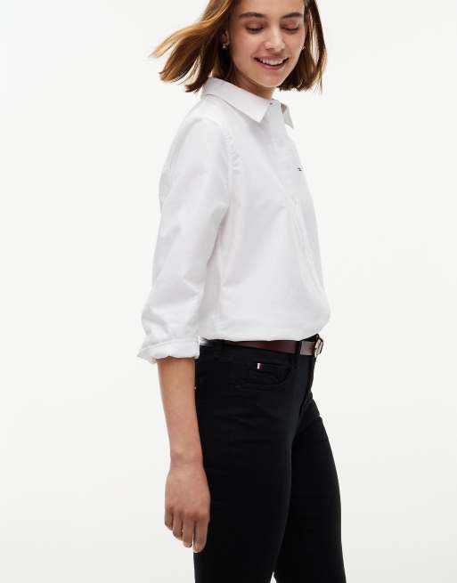 Tommy Hilfiger Como mid rise skinny black jeans in stay black, 5 of 7