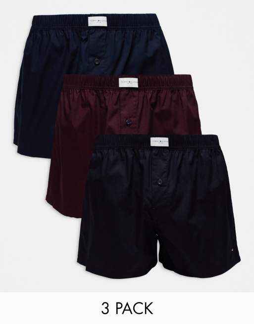 Tommy Hilfiger - Confezione da 3 paia di boxer multicolore con fascia in vita con logo