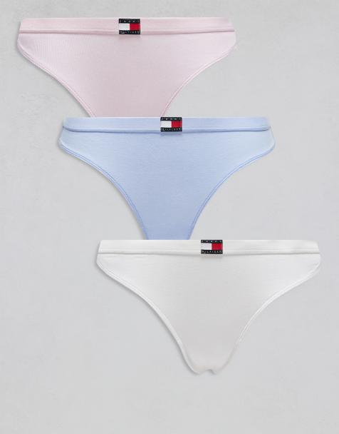 Tommy Hilfiger - Confezione da 3 perizomi blu, rosa e bianco con bandiera - view 1