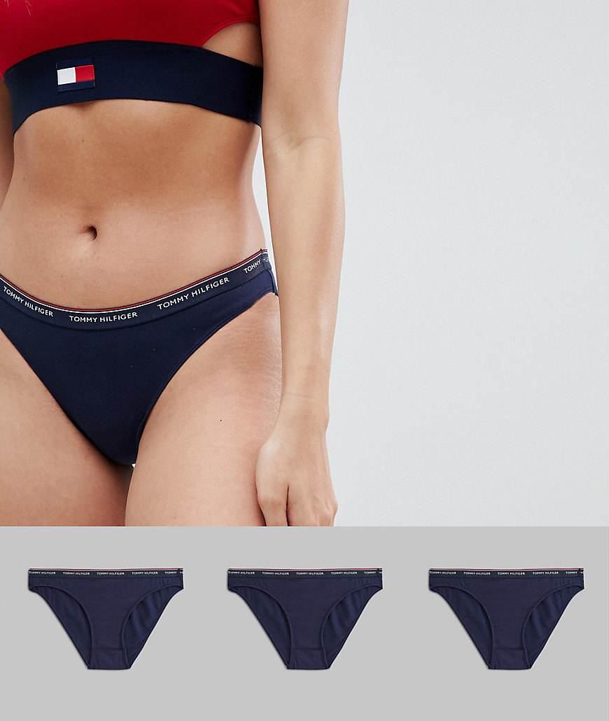Tommy Hilfiger - Confezione da 3 slip bikini blu navy
