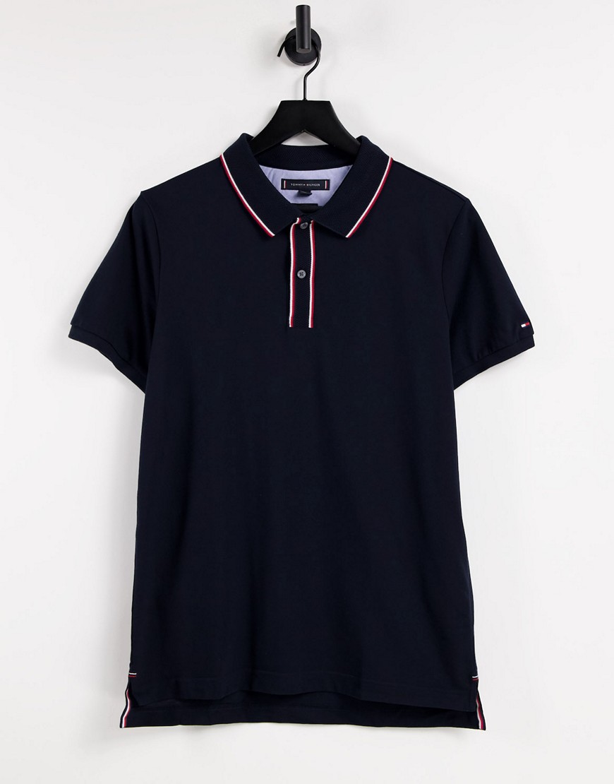 Tommy Hilfiger cool rubber tipped polo shirt-Neutral