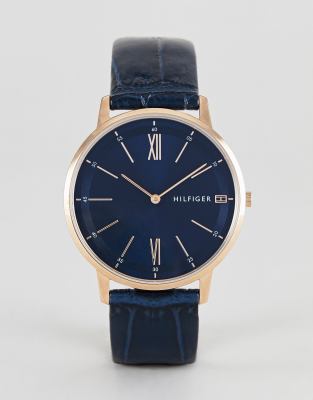 tommy hilfiger leather watch