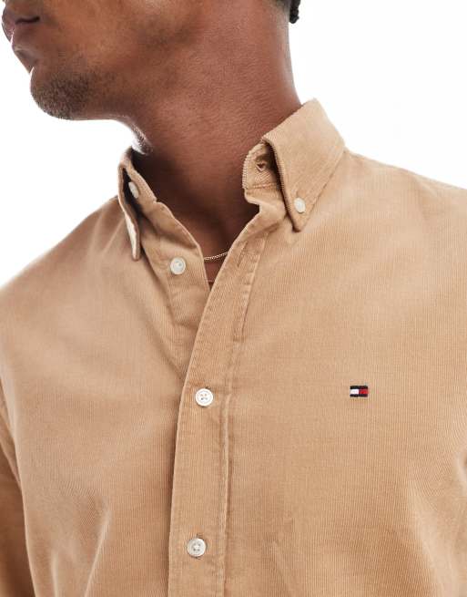 Tommy Hilfiger cord shirt in beige | ASOS