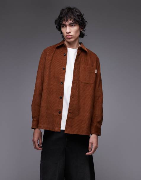 Tommy Hilfiger - Corduroy overshirt in bruin - view 1