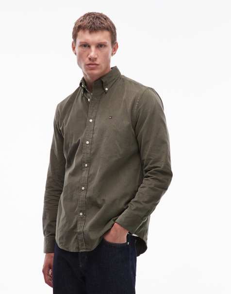 Tommy Hilfiger corduroy shirt in green - view 1