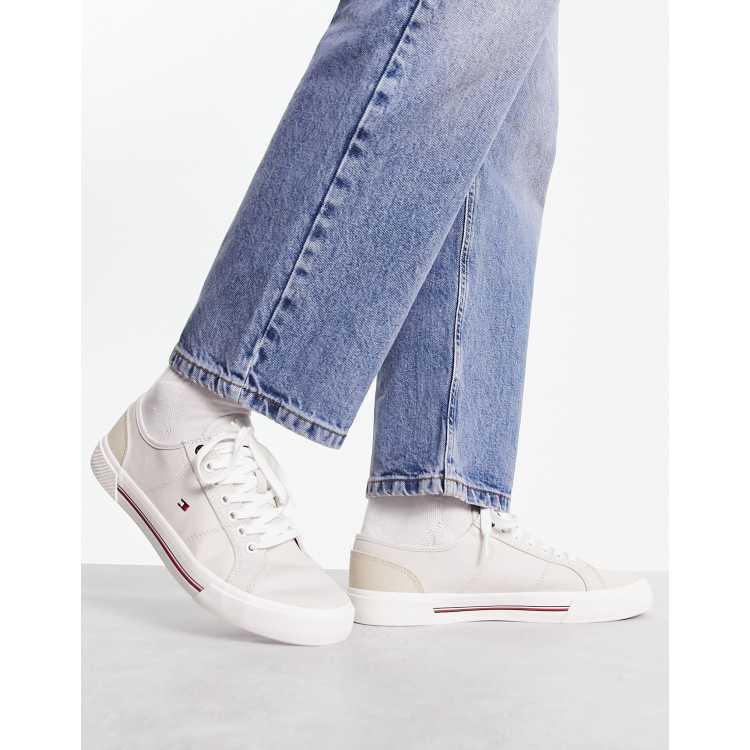 Tommy hilfiger silver sneakers 2025