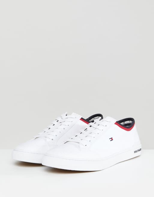 Tommy Hilfiger Core Corporate Canvas Sneakers in White