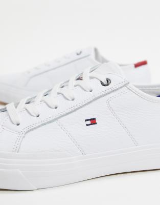 tommy hilfiger core corporate flag sneaker in white