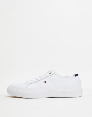 tommy hilfiger core corporate flag sneaker in white