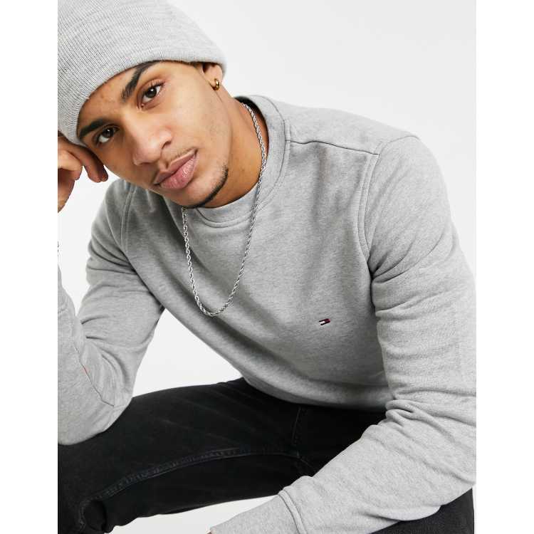 Tommy Hilfiger core logo sweatshirt in gray | ASOS