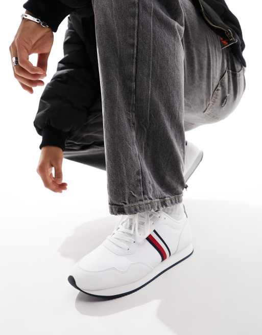 Tommy Hilfiger core corporate canvas sneakers in blue