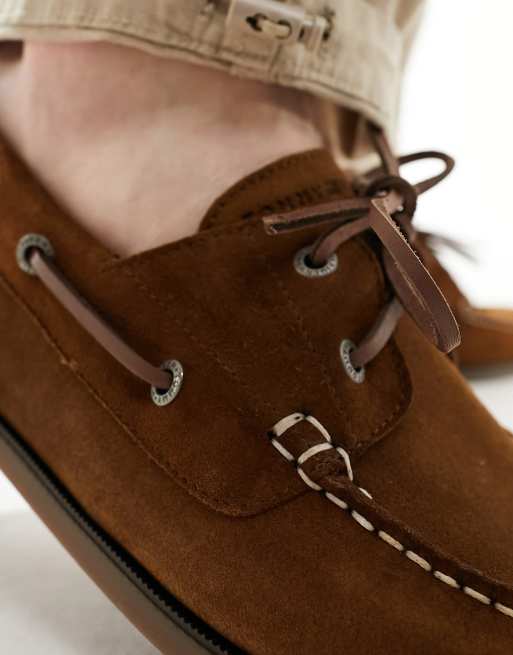 Tommy Hilfiger core suede boat shoes in brown ASOS