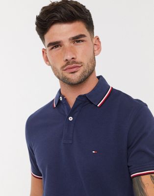 tommy hilfiger tipped slim fit polo