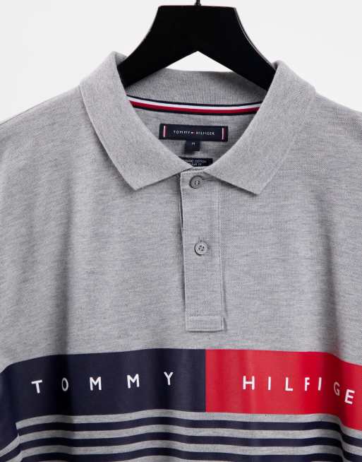 Tommy hilfiger chest stripe cheap polo