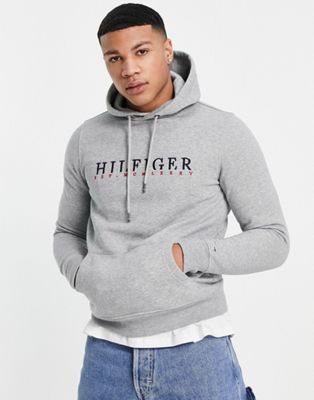Tommy Hilfiger corp graphic hoodie in grey