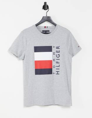 gray tommy hilfiger shirt