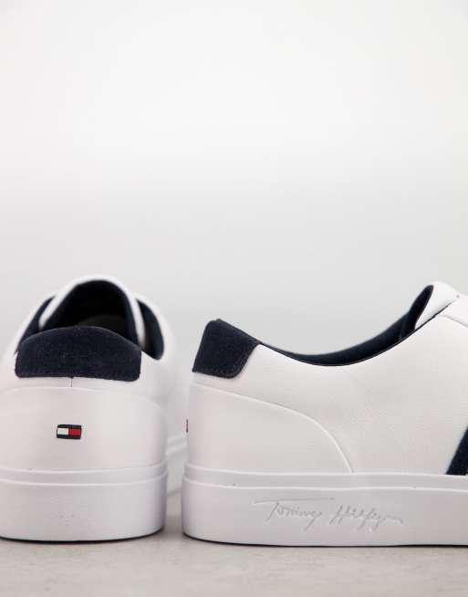 Tommy Hilfiger - Corporate - Baskets en cuir avec logo sur le côté - Blanc, 3 de 4