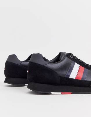 tommy hilfiger corporate leather mix sneaker