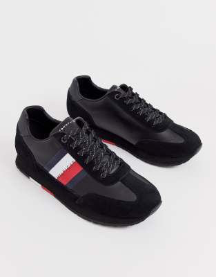 tommy hilfiger corporate leather mix sneaker