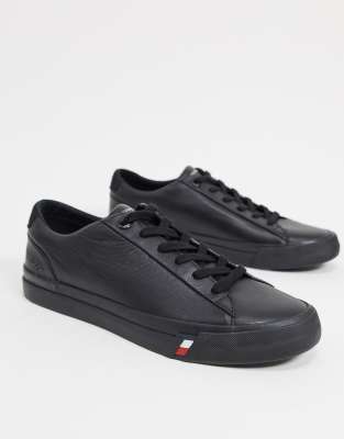 tommy hilfiger corporate leather trainers